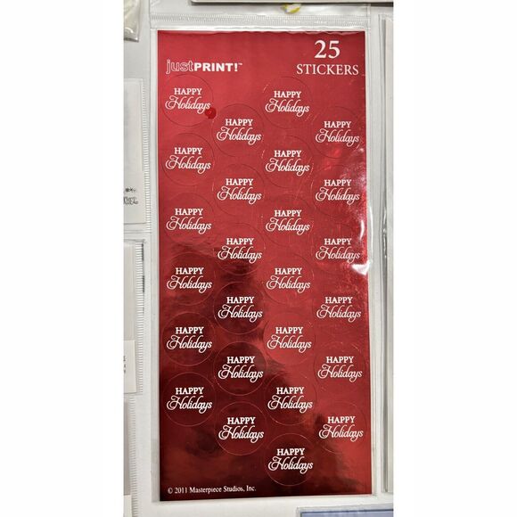 Christmas Stickers Rub Ons Die Cuts Buttons Snowman Winter Lot of 16 NEW - Picture 8 of 13